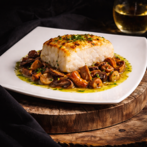 Bacalao Confitado Setas