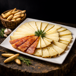 Bandeja de selección de quesos zamoranos.