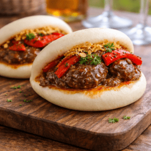 Pan bao de carrillera iberica
