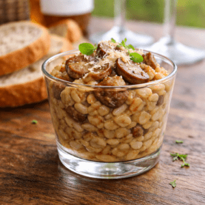 Vasito de risotto de boletus