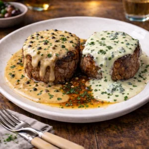 Solomillo de ternera a la pimienta o al roquefort